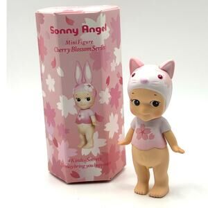 New Sonny Angel Cat Mini Figure from Cherry Blossom Series, Open Box